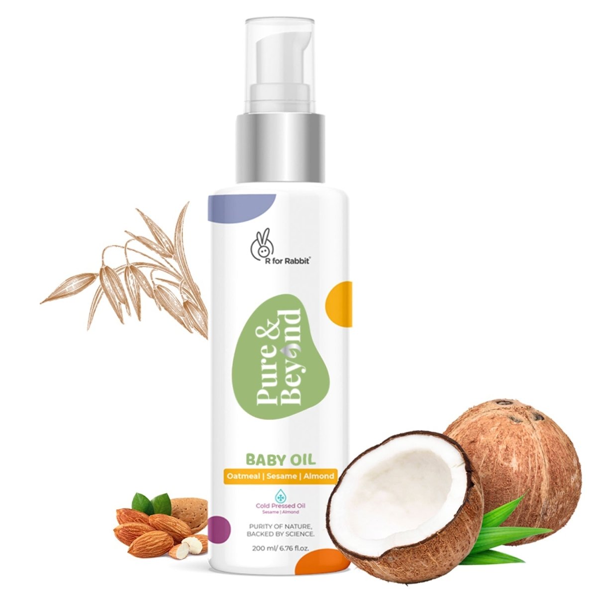 R For Rabbit Pure and Beyond Baby Oil (Coconut + Almond + Oatmeal) | 200 ml - BOPBCAO200