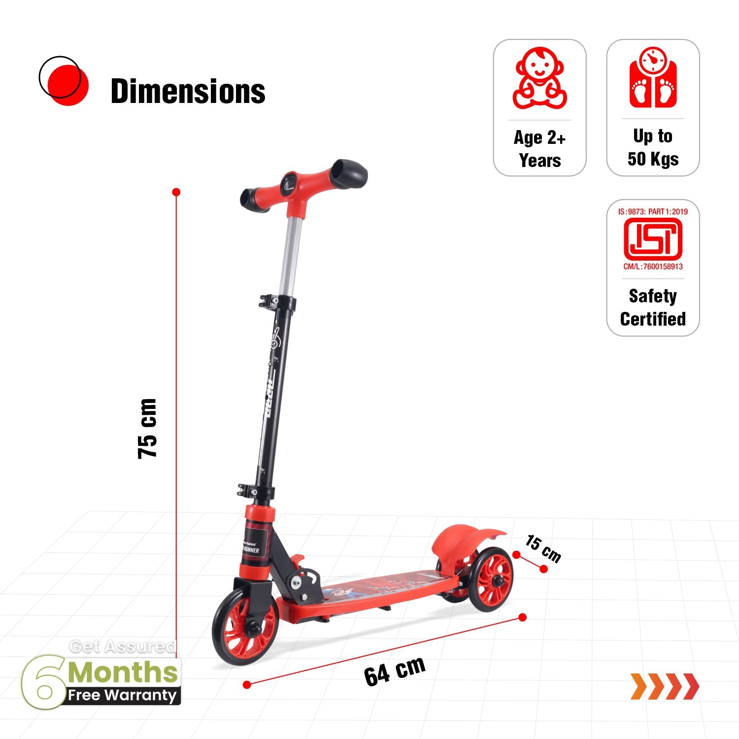 R for Rabbit Road Runner Drift - Pure Black - Scooter