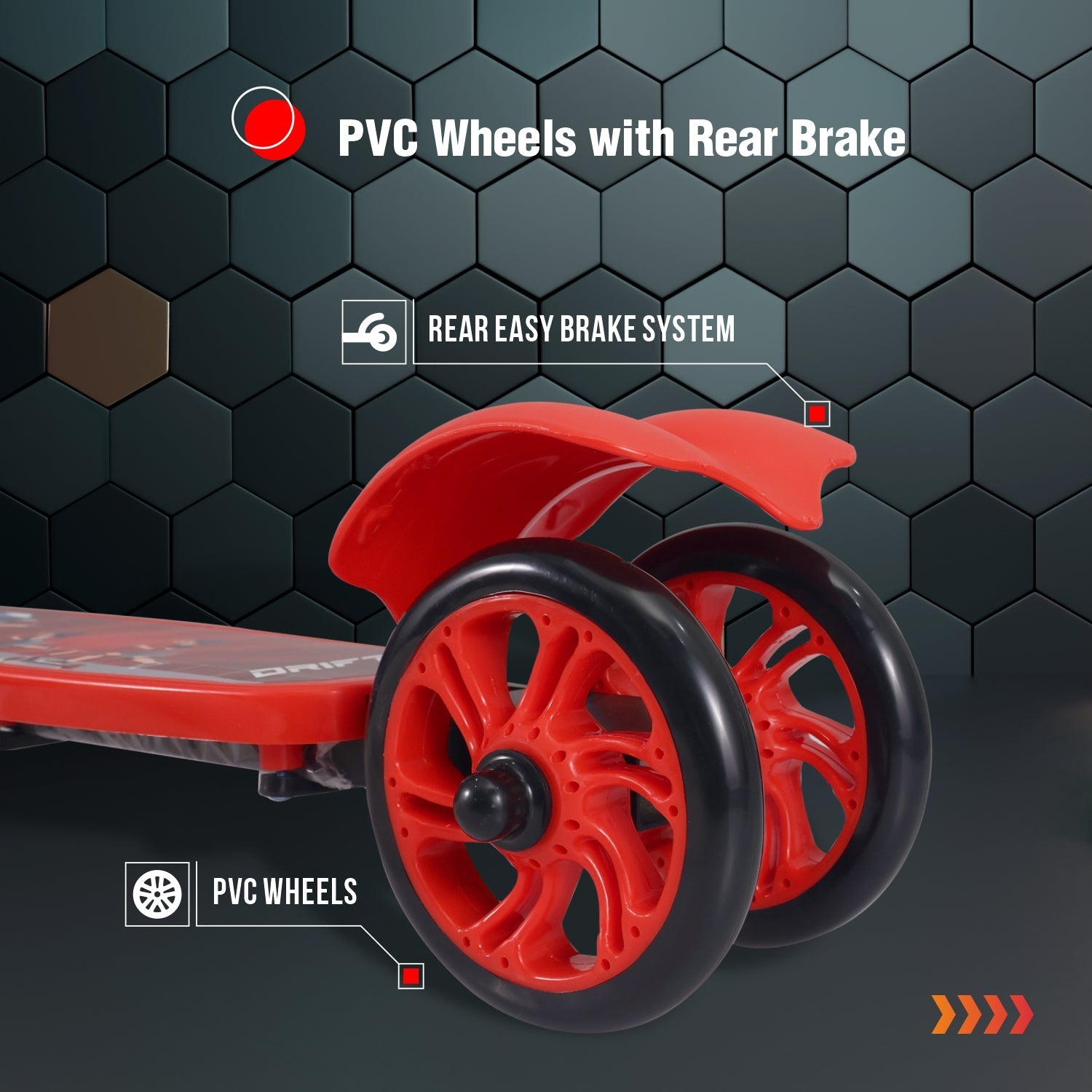 R for Rabbit Road Runner Drift - Red Black - Scooter