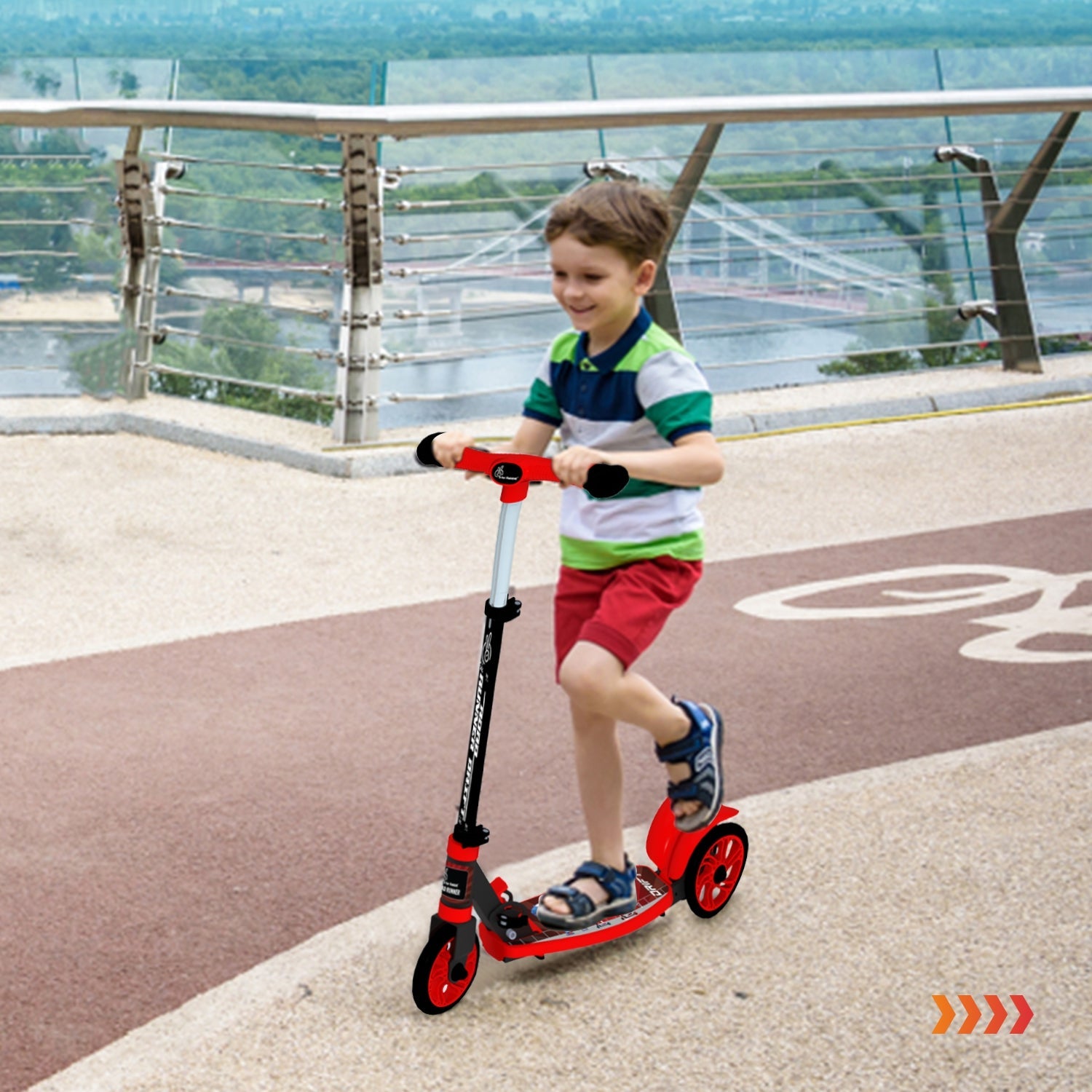 R for Rabbit Road Runner Drift - Red Black - Scooter