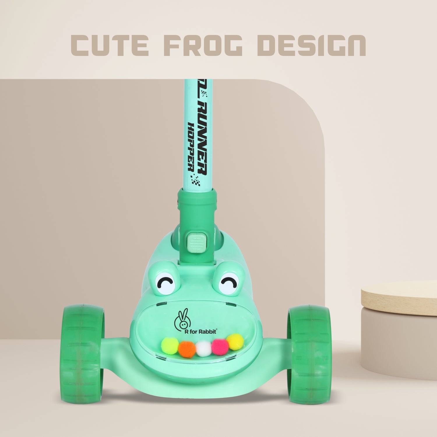 R for Rabbit Road Runner Hopper - Green - Scooter