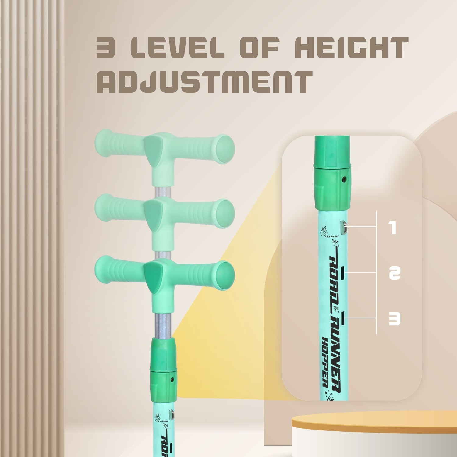 R for Rabbit Road Runner Hopper - Green - Scooter