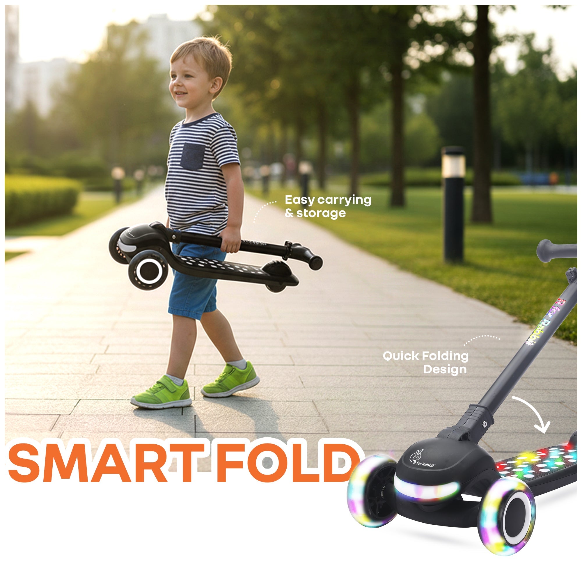 R for Rabbit Road Runner Jazz Foldable Kids Scooter - Scooter