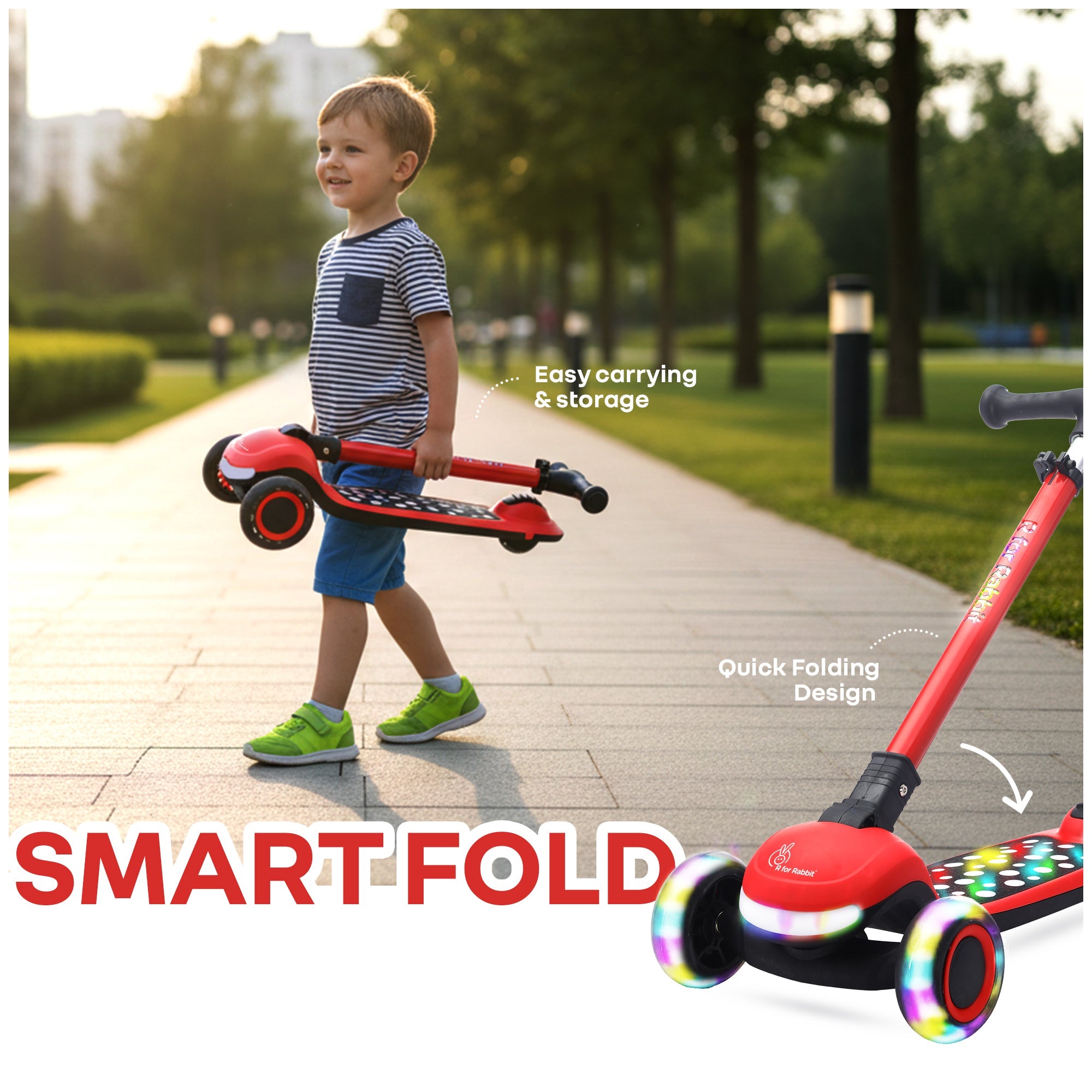 R for Rabbit Road Runner Jazz LED Wheels Kids Scooter - Scooter