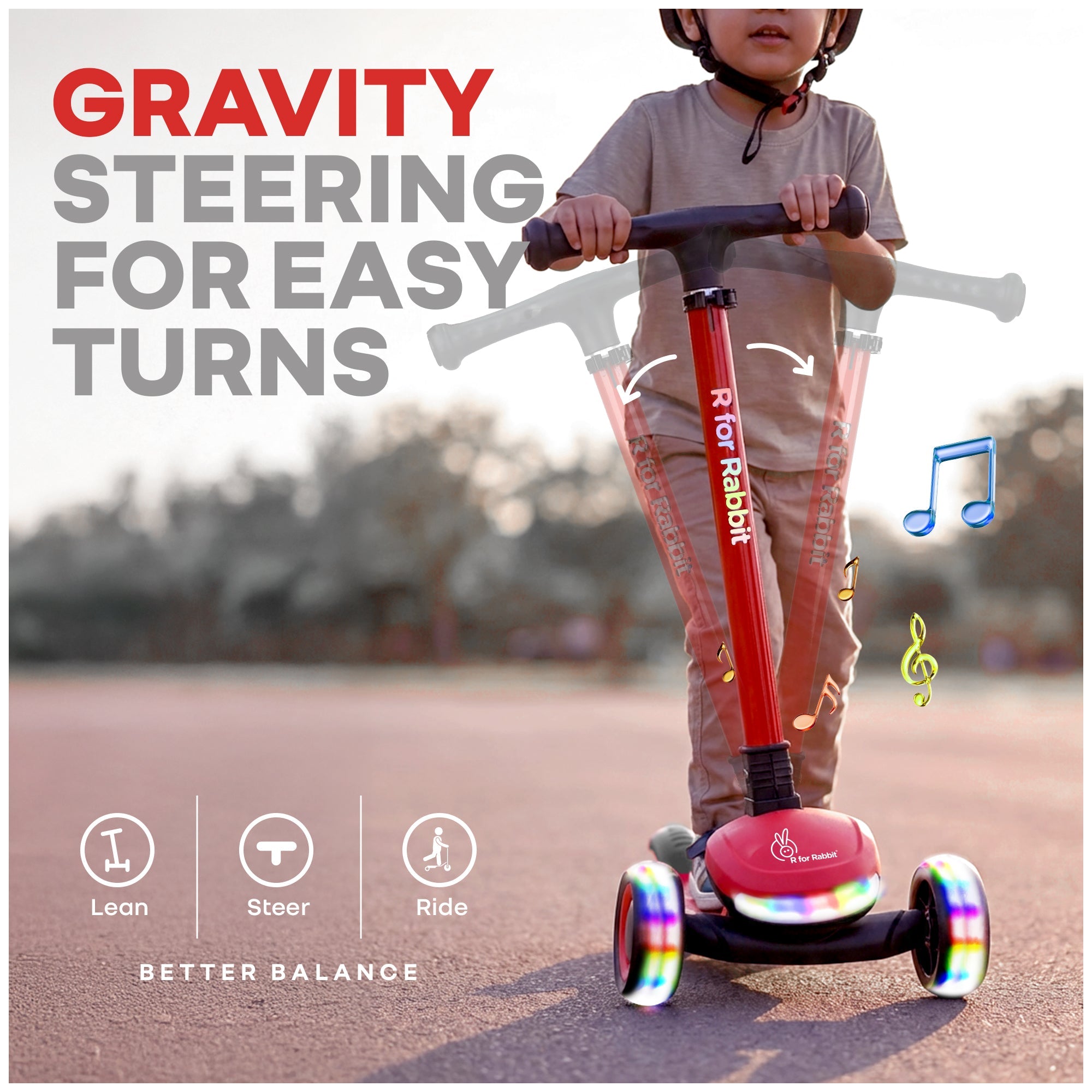 R for Rabbit Road Runner Jazz LED Wheels Kids Scooter - Scooter