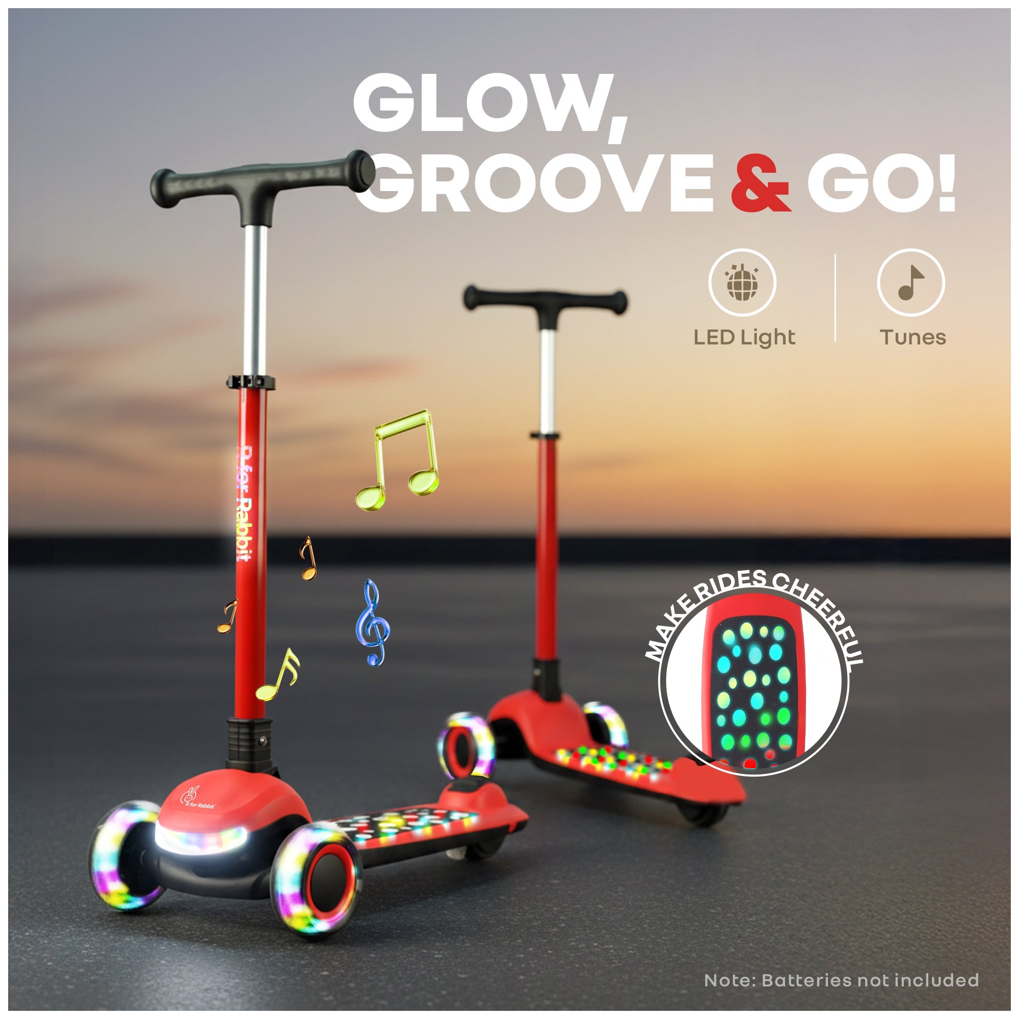 R for Rabbit Road Runner Jazz LED Wheels Kids Scooter - Scooter