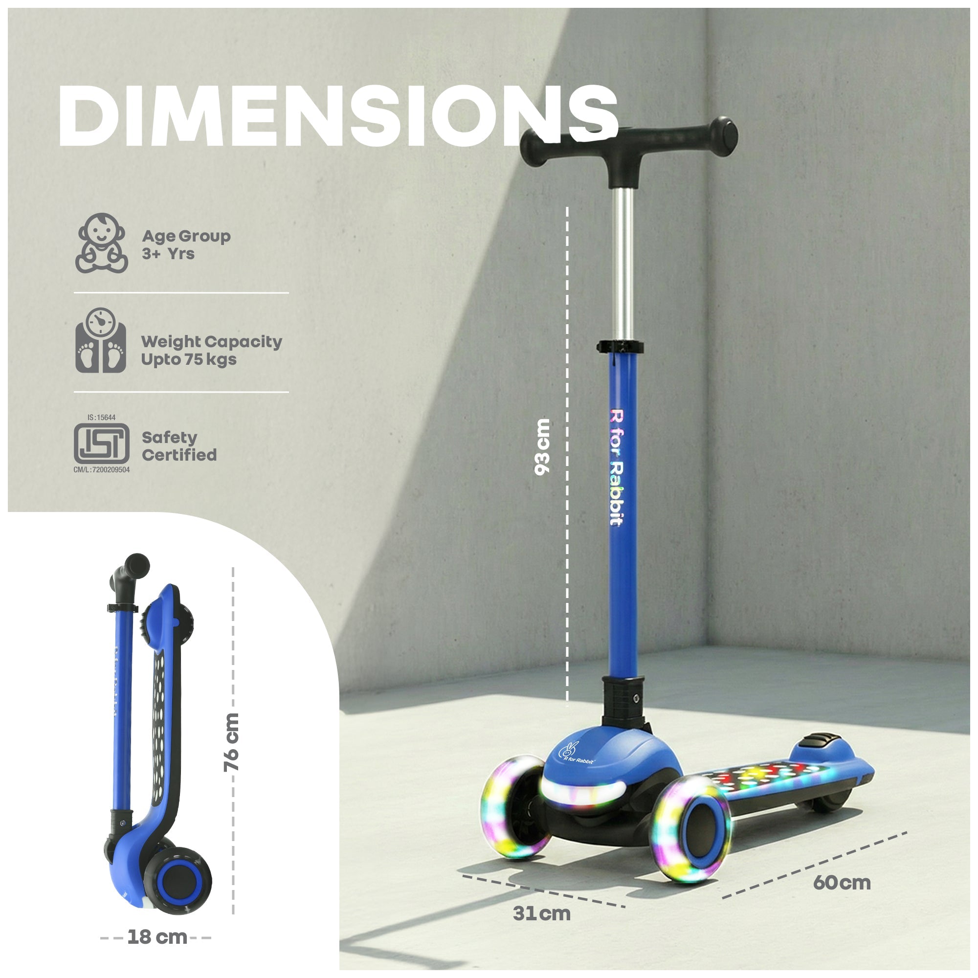 R for Rabbit Road Runner Jazz Scooter with LED Wheels - Scooter