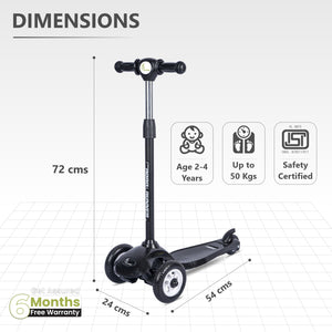 R for Rabbit Road Runner Junior - Black - Scooter