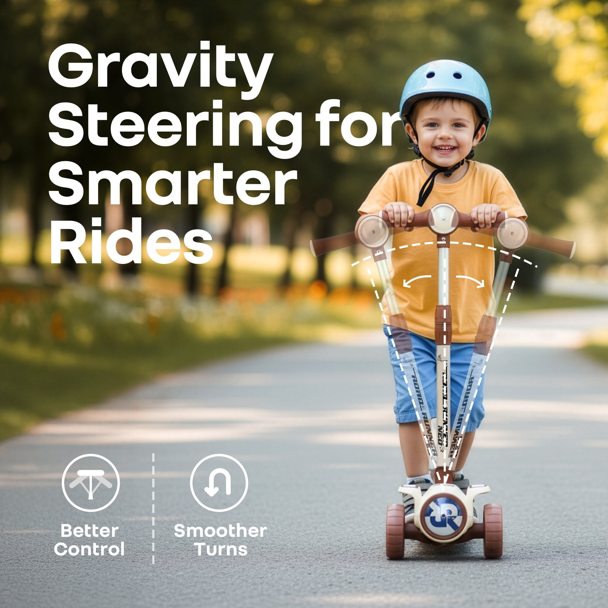 R for Rabbit Road Runner Neo Kids Scooter with LED Wheels & Height Adjustment - Scooter