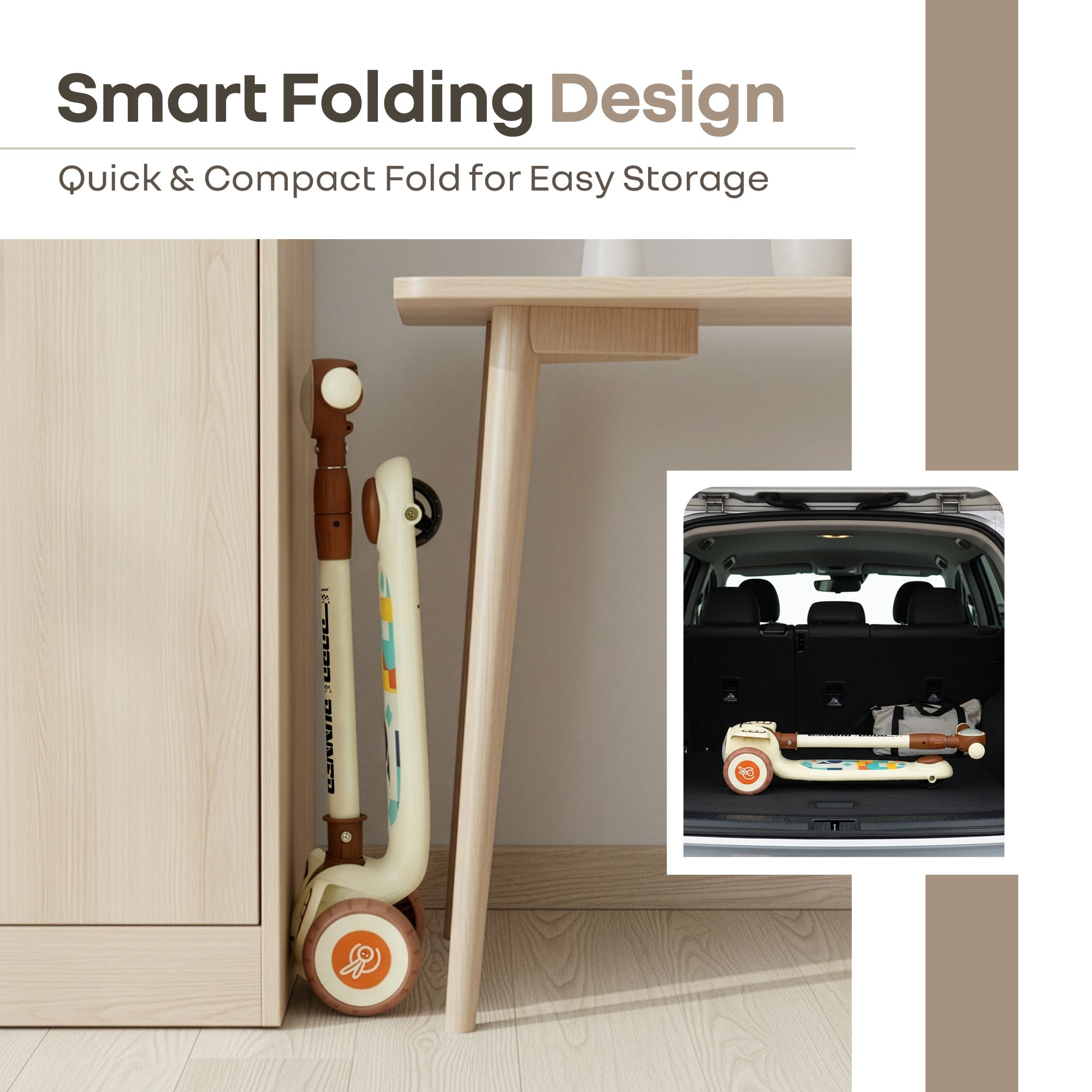 R for Rabbit Road Runner Neo Kids Scooter with LED Wheels & Height Adjustment - Scooter