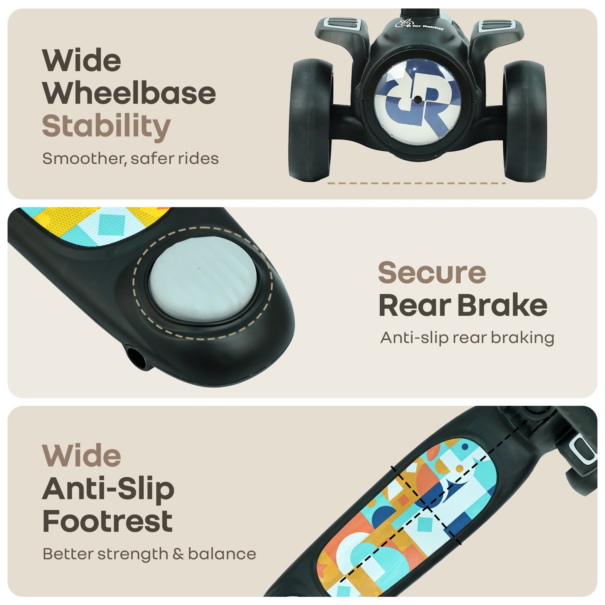 R for Rabbit Road Runner Neo Scooter with LED PU Wheels (3+ Years) - Scooter