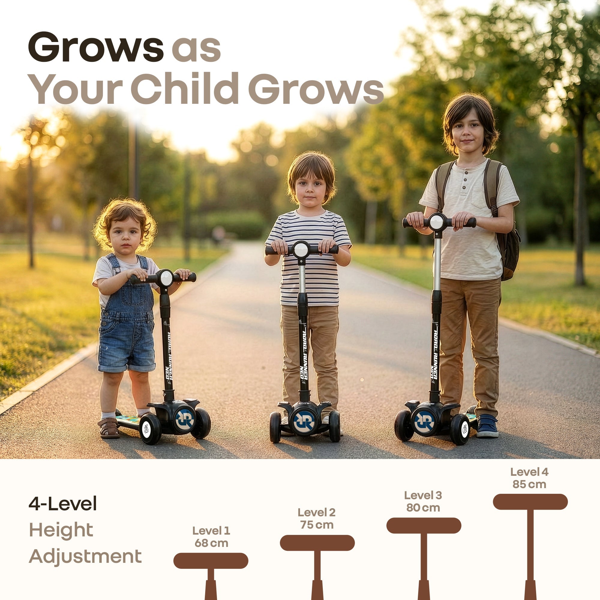 R for Rabbit Road Runner Neo Scooter with LED PU Wheels (3+ Years) - Scooter