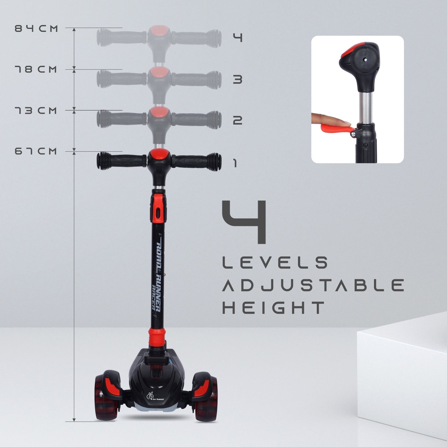 R for Rabbit Road Runner Racer - Blue Black - Scooter