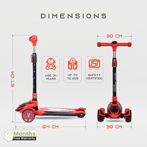 R for Rabbit Road Runner Racer - Red Black - Scooter