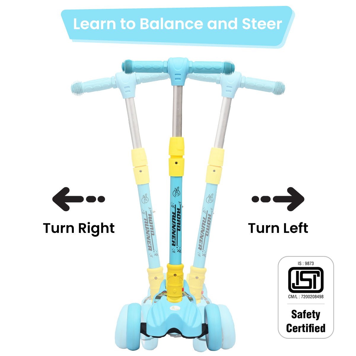 R for Rabbit Road Runner Scooter - Blue - SRRRB01
