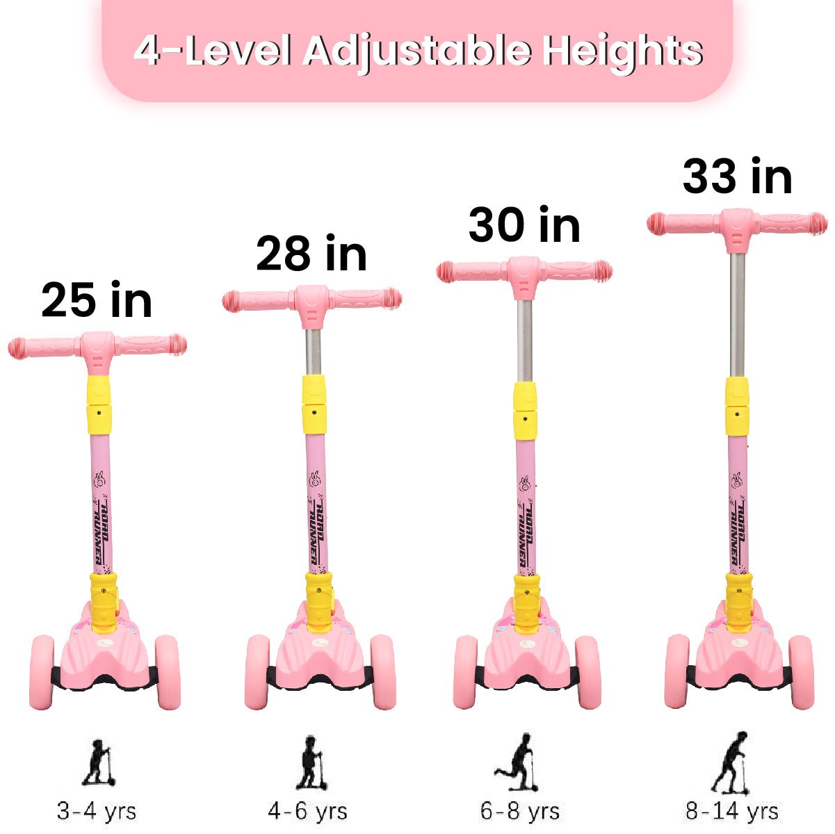 R for Rabbit Road Runner Scooter - Pink - SRRRP01