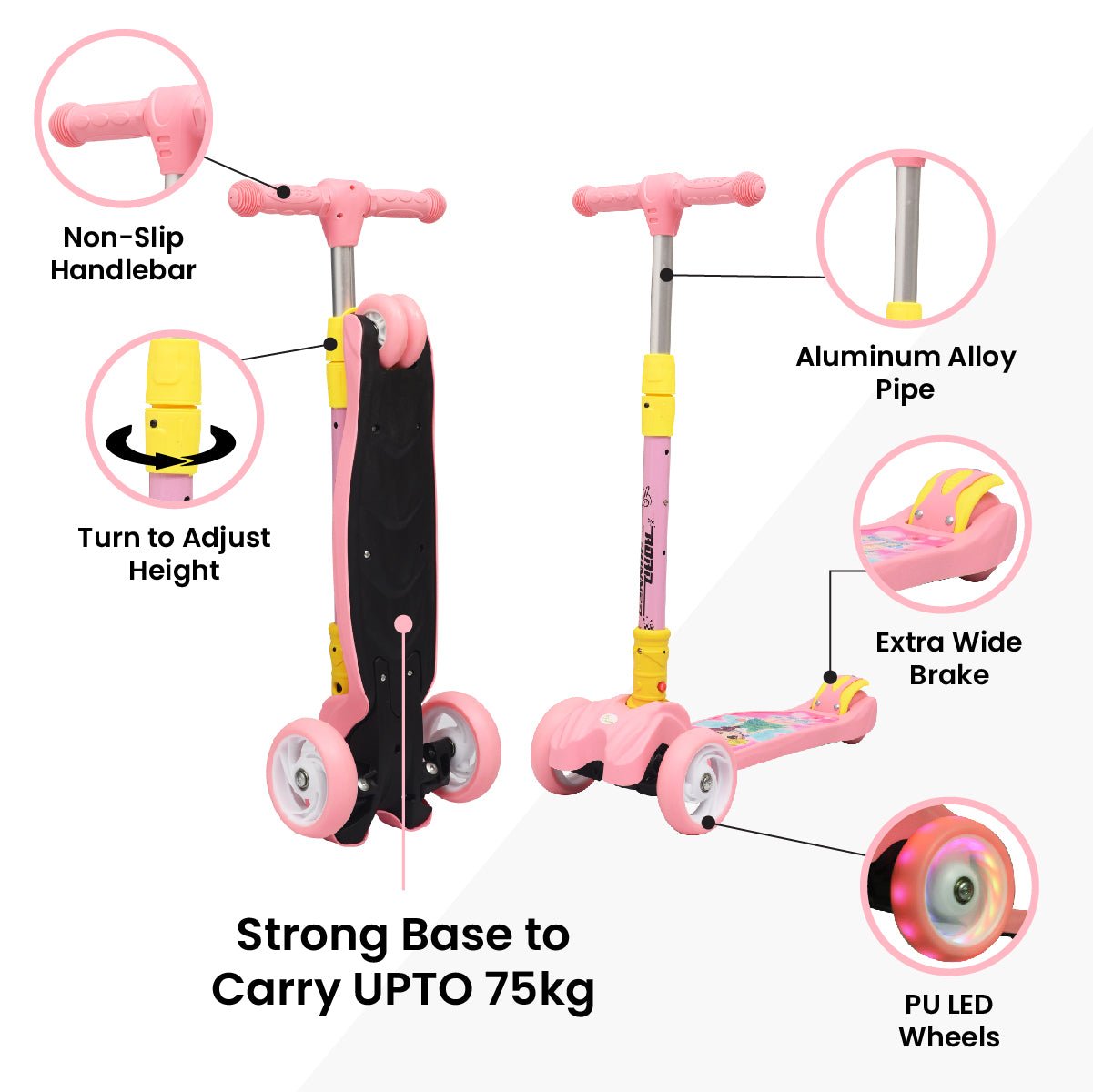 R for Rabbit Road Runner Scooter - Pink - SRRRP01