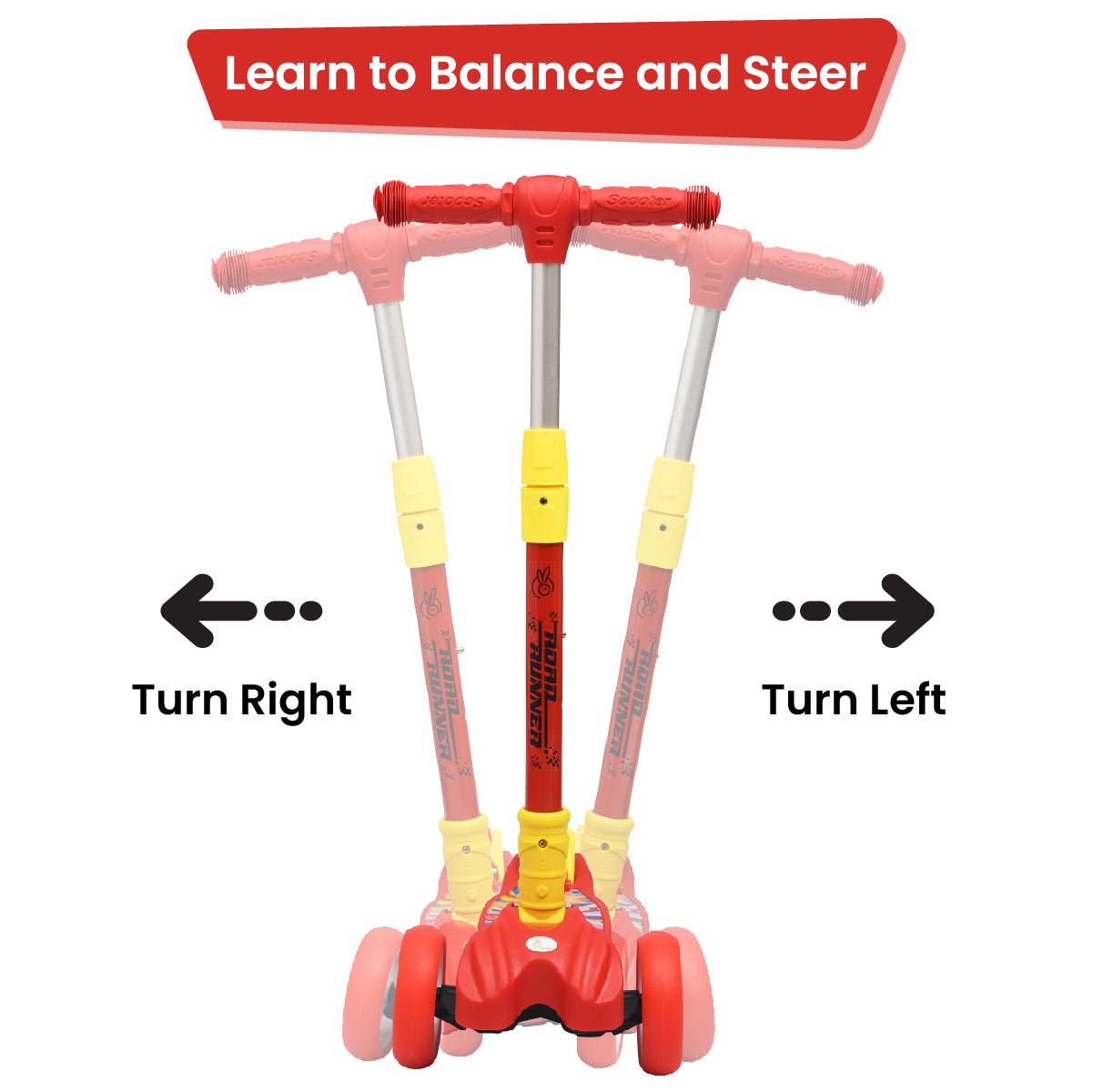 R for Rabbit Road Runner Scooter - Red - SRRRR01