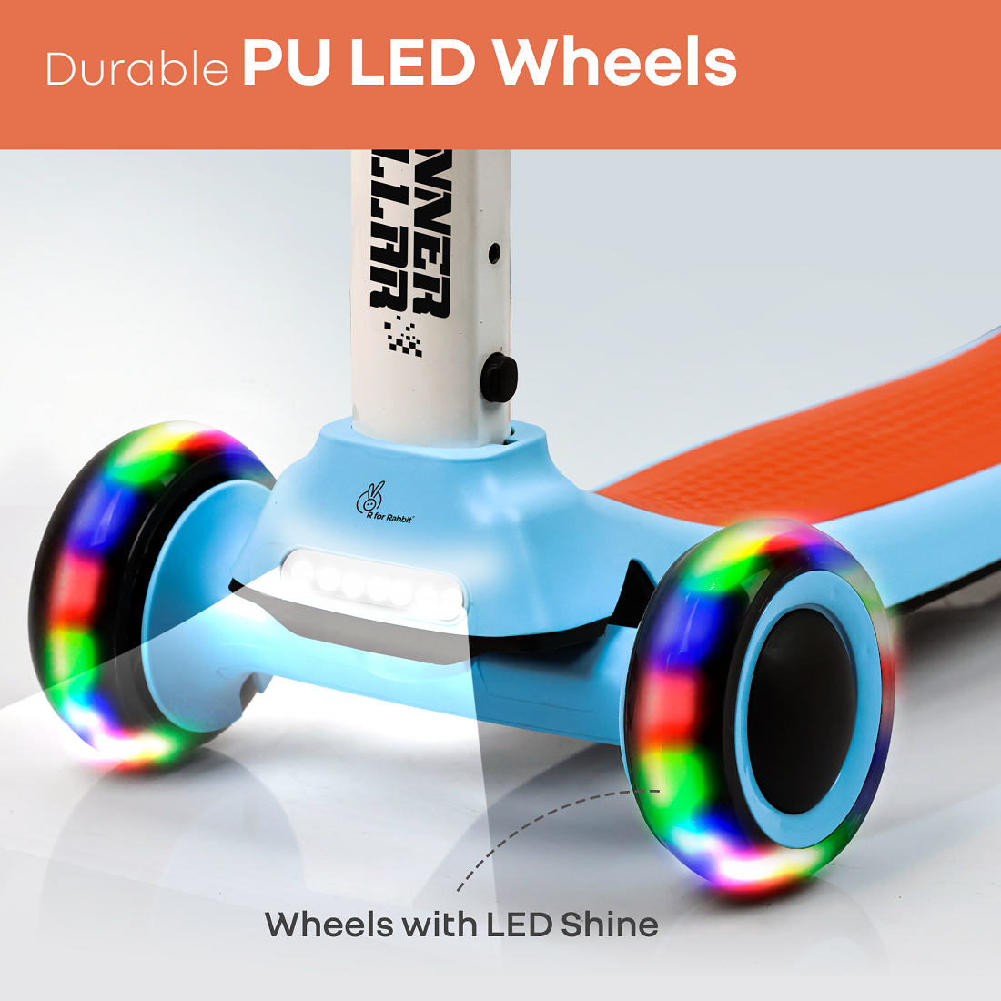 R for Rabbit Road Runner Stellar Scooter Blue Orange Ride ons and Toys - Scooter