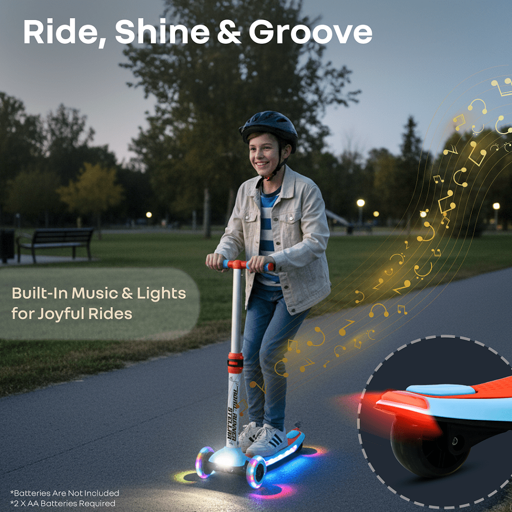 R for Rabbit Road Runner Stellar Scooter Blue Orange Ride ons and Toys - Scooter