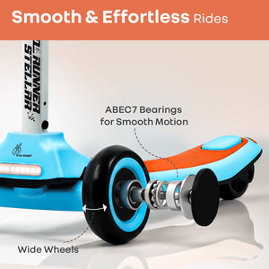 R for Rabbit Road Runner Stellar Scooter Blue Orange Ride ons and Toys - Scooter