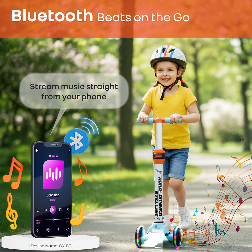 R for Rabbit Road Runner Stellar Scooter Blue Orange Ride ons and Toys - Scooter