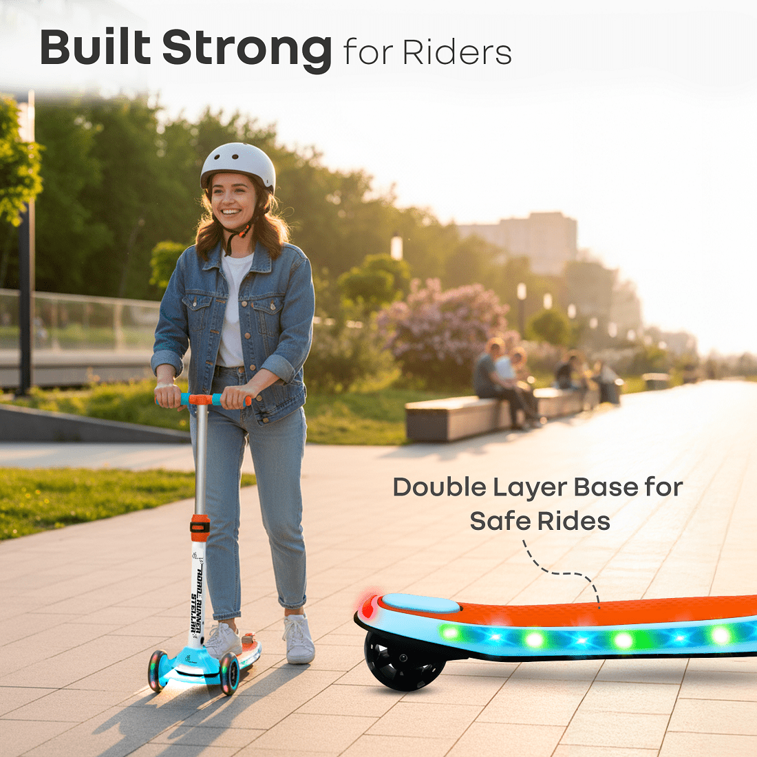 R for Rabbit Road Runner Stellar Scooter Blue Orange Ride ons and Toys - Scooter