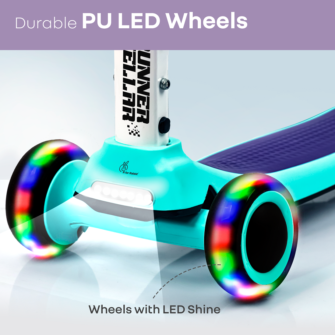 R for Rabbit Road Runner Stellar Scooter Green Purple Ride ons and Toys - Scooter