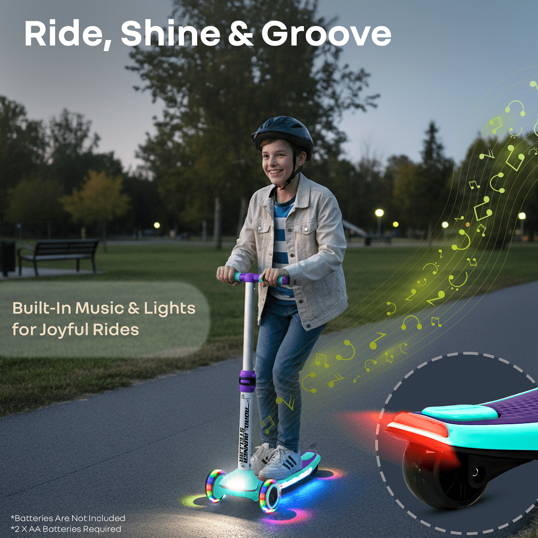 R for Rabbit Road Runner Stellar Scooter Green Purple Ride ons and Toys - Scooter