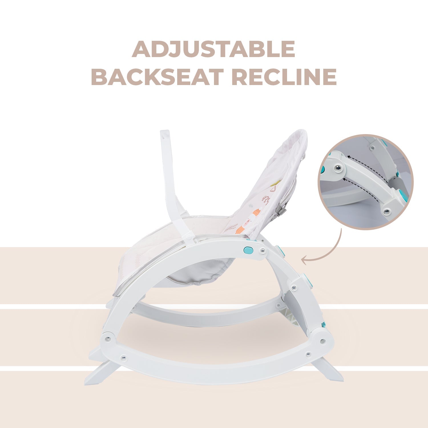 R for Rabbit Rock N Play Rocker - Cream Grey - Baby Rocker