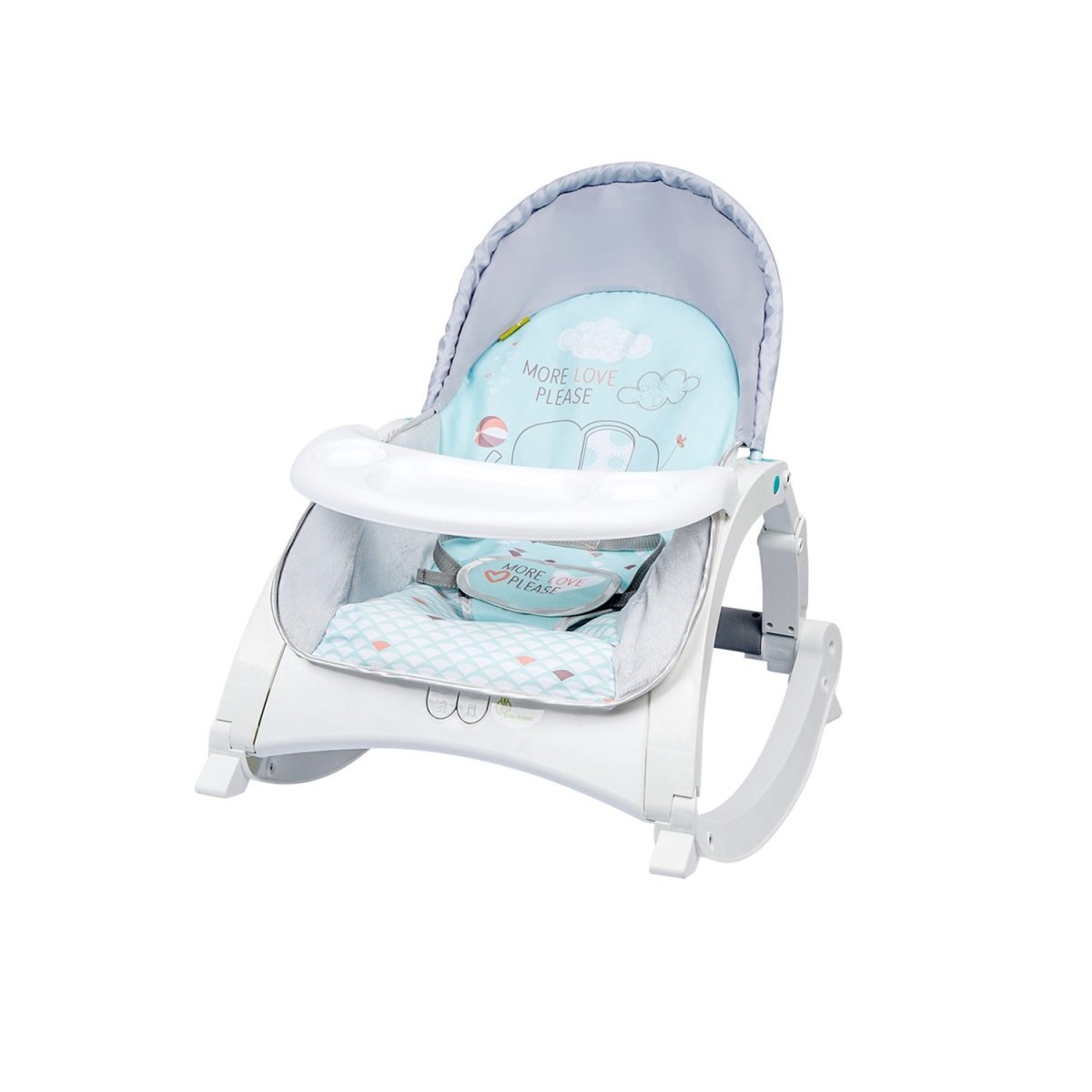 R for Rabbit Rock N Play Rocker- Green Grey - RCRPGG2