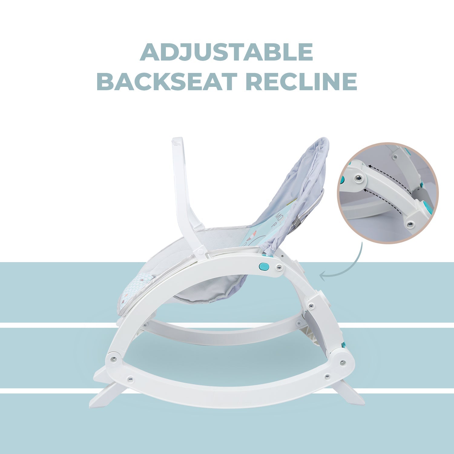 R for Rabbit Rock N Play Rocker - Green Grey - Baby Rocker