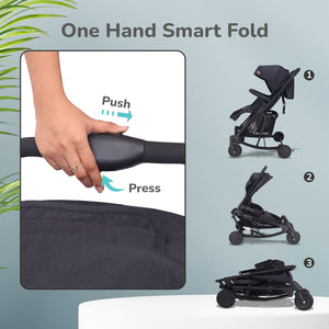 R for Rabbit Rock & Roll Baby Stroller - Black - Baby Stroller & Prams