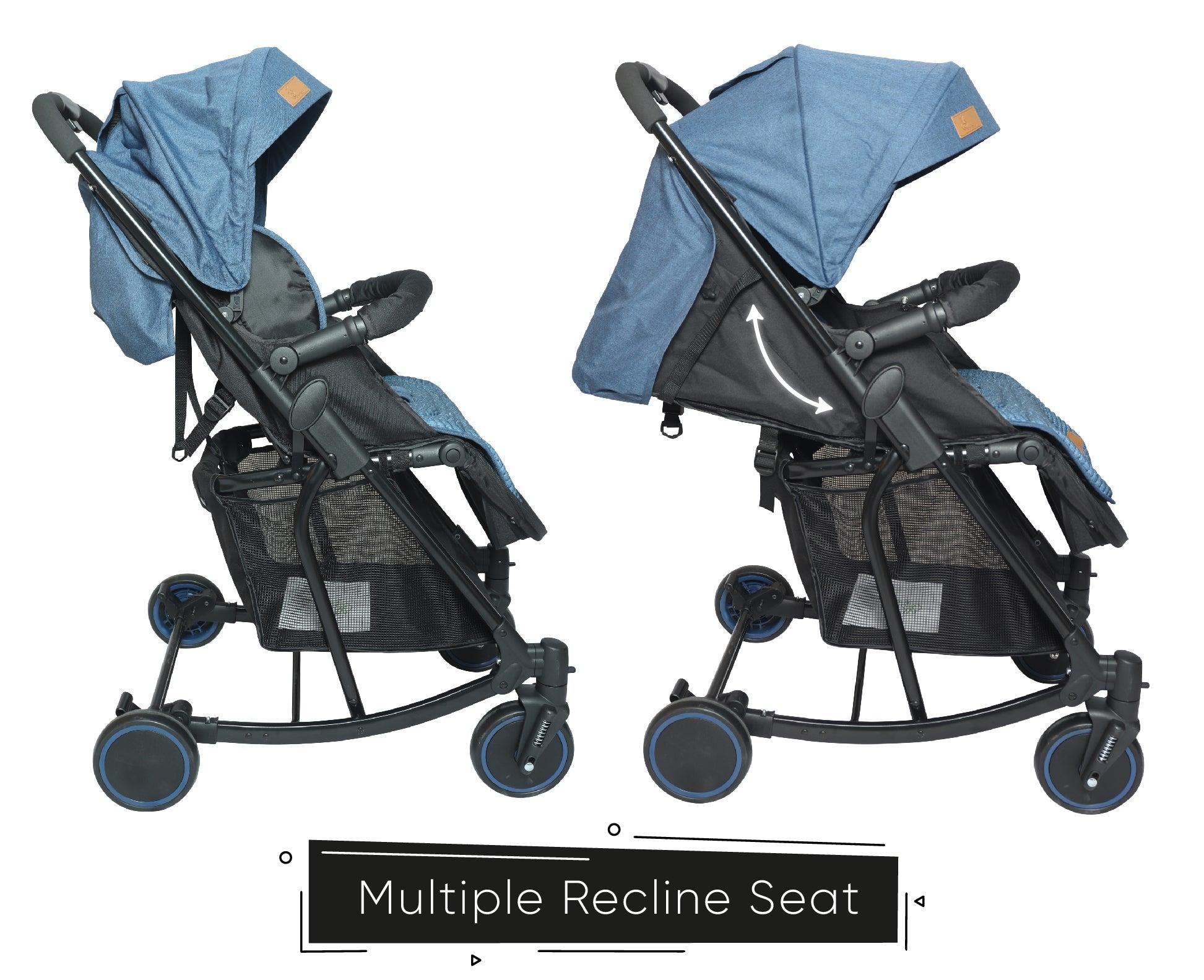 R for Rabbit Rock & Roll Baby Stroller - Black Blue - Baby Stroller & Prams