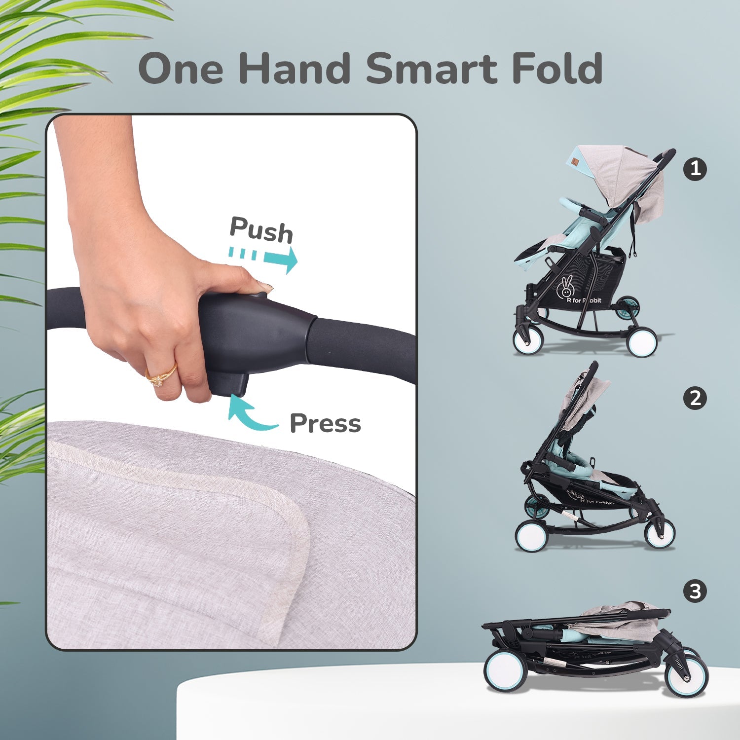 R for Rabbit Rock & Roll Baby Stroller - Sea Green - Baby Stroller & Prams