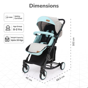 R for Rabbit Rock & Roll Baby Stroller - Sea Green - Baby Stroller & Prams