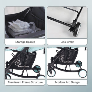 R for Rabbit Rock & Roll Baby Stroller - Sea Green - Baby Stroller & Prams