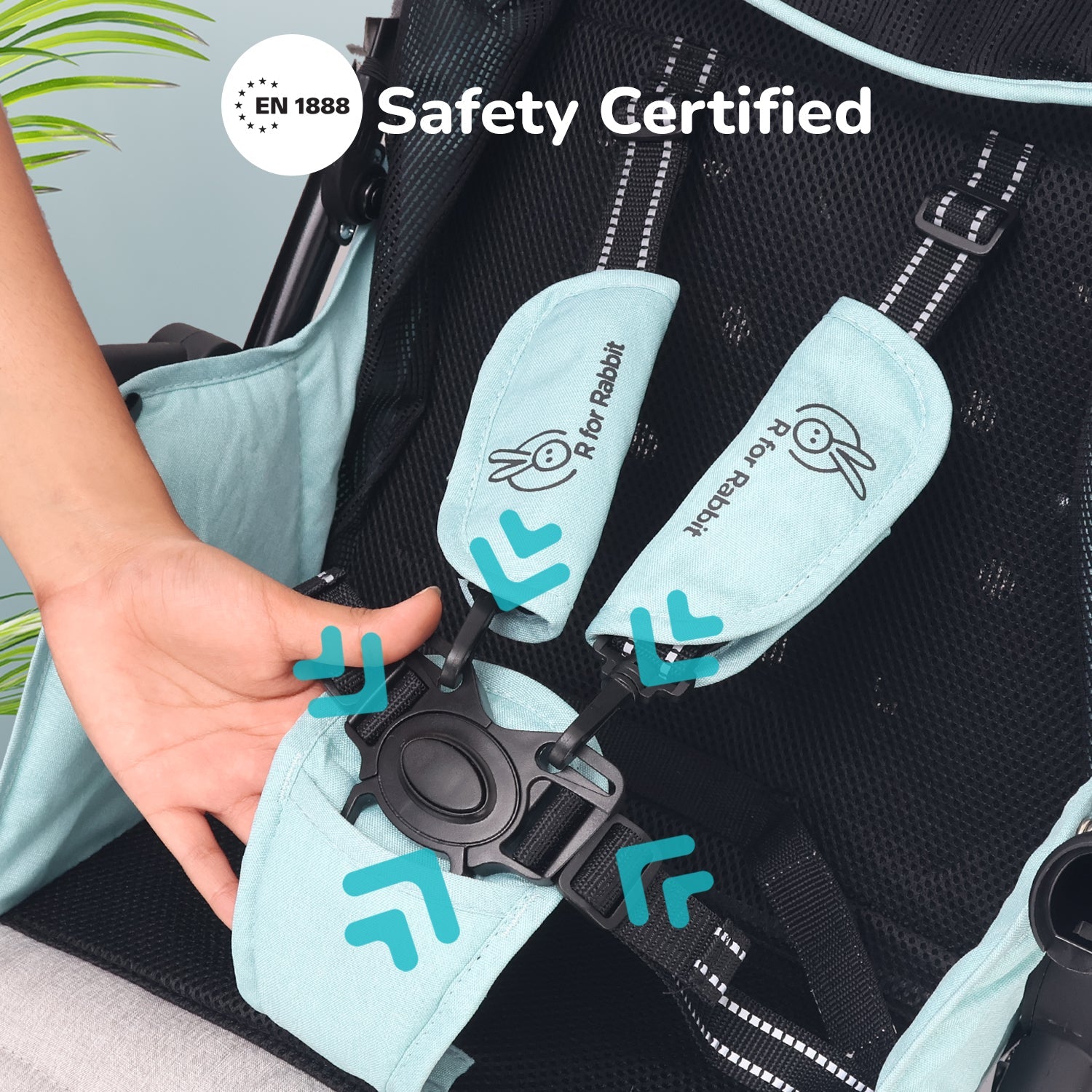 R for Rabbit Rock & Roll Baby Stroller - Sea Green - Baby Stroller & Prams