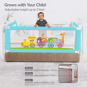 R for Rabbit Safari Bed Rail for Baby Easy Install, Anti - Fall Safeguard for Toddler Safety - Bed Rails
