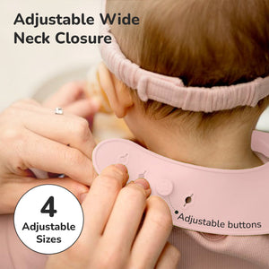 R for Rabbit Safari Silicone Baby Bib Peach - Silicone Bib