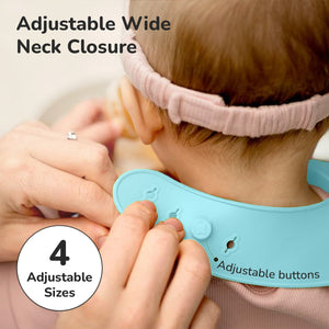 R for Rabbit Safari Silicone Bibs - Lake Blue Silicone Bib