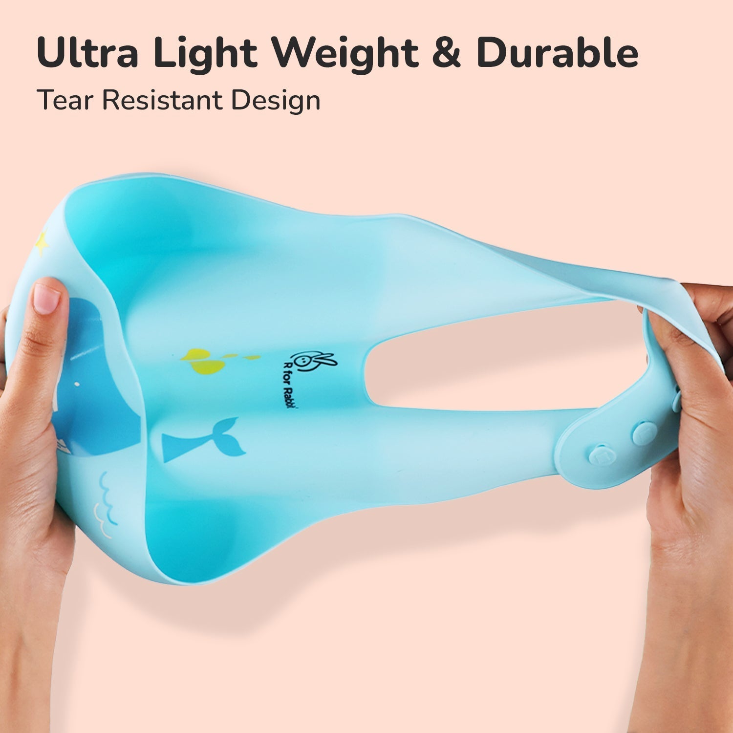 R for Rabbit Safari Silicone Bibs - Lake Blue Silicone Bib