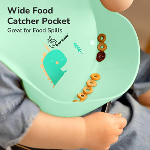 R for Rabbit Safari Silicone Bibs - Sea Green Silicone Bib