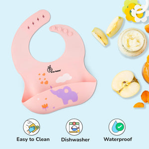 R for Rabbit Safari Silicone Bibs - Peach Silicone Bib