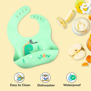 R for Rabbit Safari Silicone Bibs - Sea Green Silicone Bib