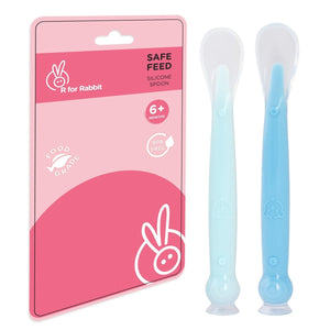 R for Rabbit Safe Feed Silicon Spoon- Lake Blue & Blue - The Mom Store
