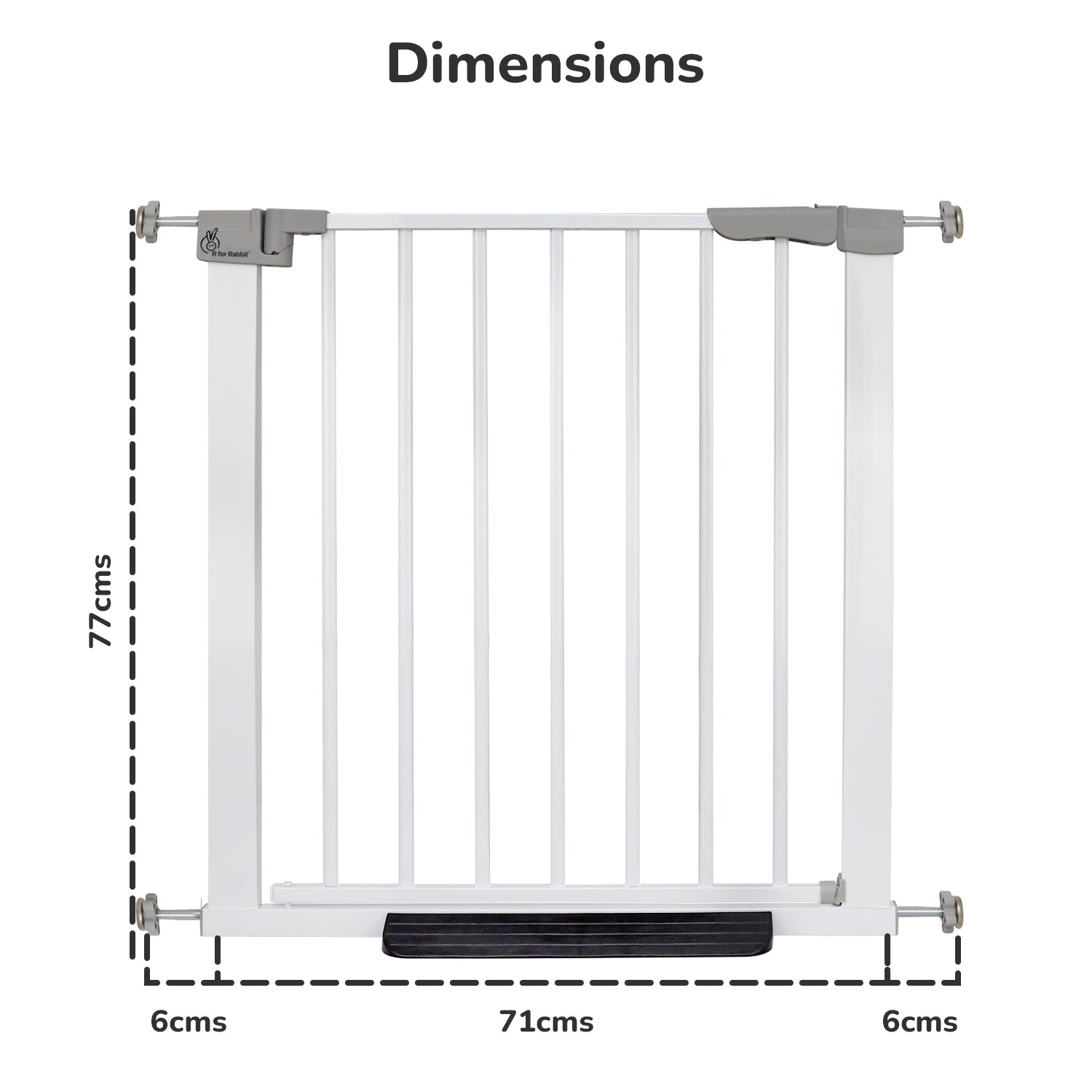 R for Rabbit Safe Guard Safety Gate White Baby Gear - Safety Gate
