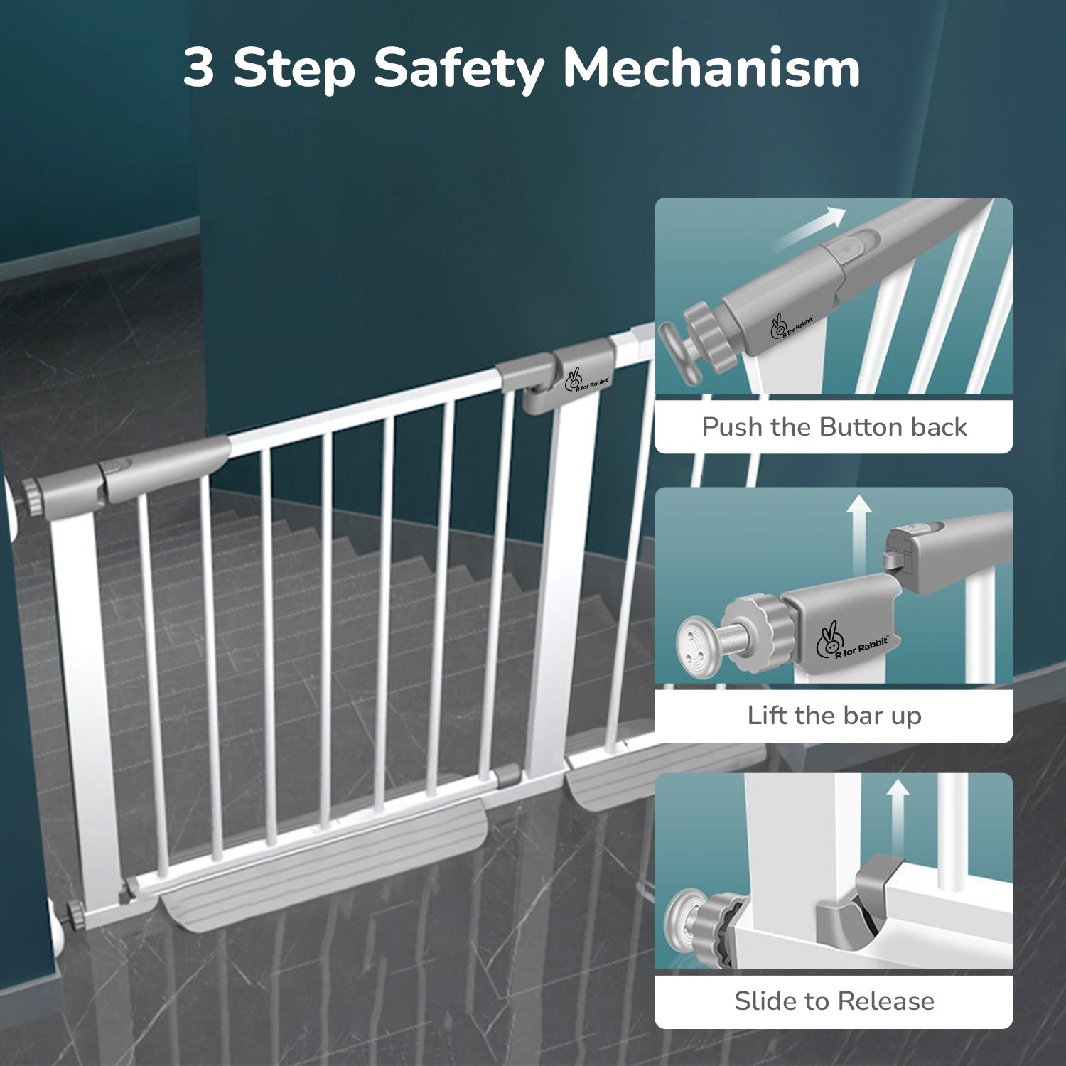 R for Rabbit Safe Guard Safety Gate White Baby Gear - Safety Gate