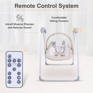 R for Rabbit Snicker Automatic Baby Swing - Beige - Swings