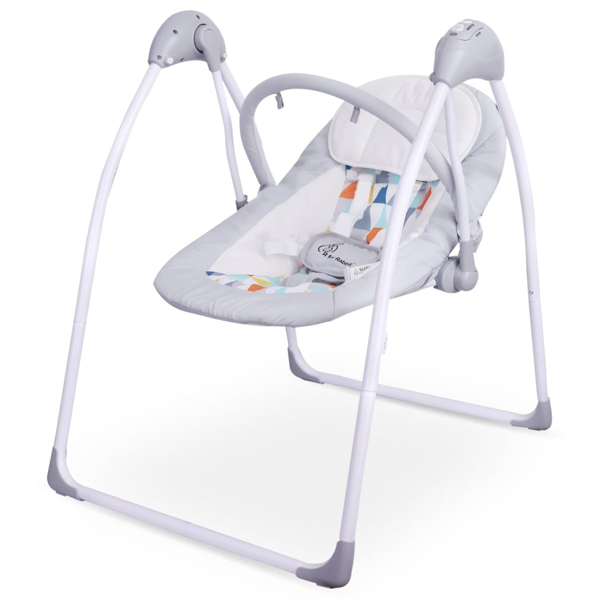R for Rabbit Snicker Automatic Baby Swing- Grey Multi - SWSNGM02